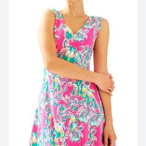 Lilly Pulitzer Dahlia Toucan Fit And Flare Dress XS